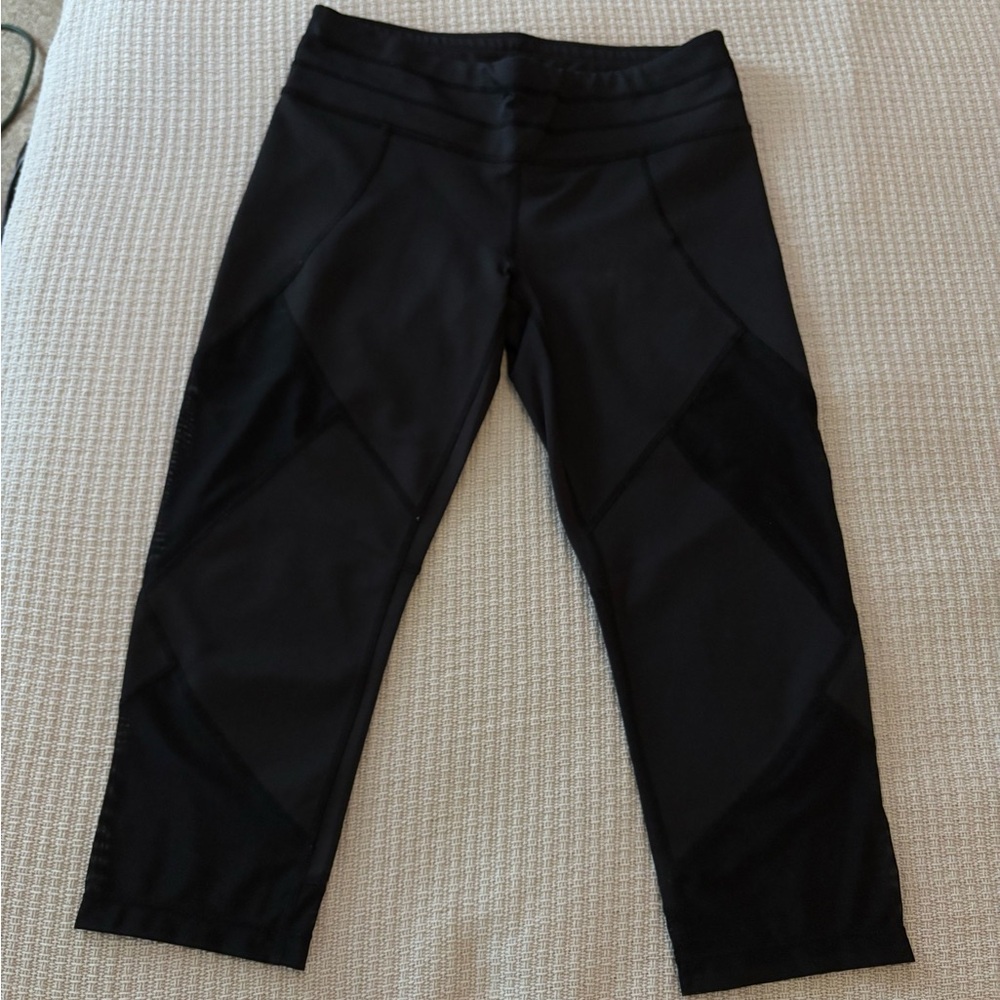 Athleta Capri Leggings with Mesh Panels